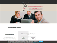 Tablet Screenshot of gestoriasabanza.com